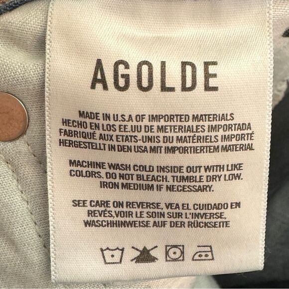 AGOLDE 90’s Mid Rise Loose Fit Fall Out Blue Women’s Size 25 Style A069C-811 - Picture 11 of 11